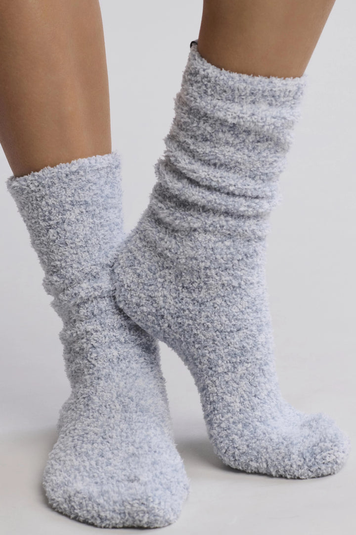 Barefoot Dreams CozyChic Heather Socks Snow Drop