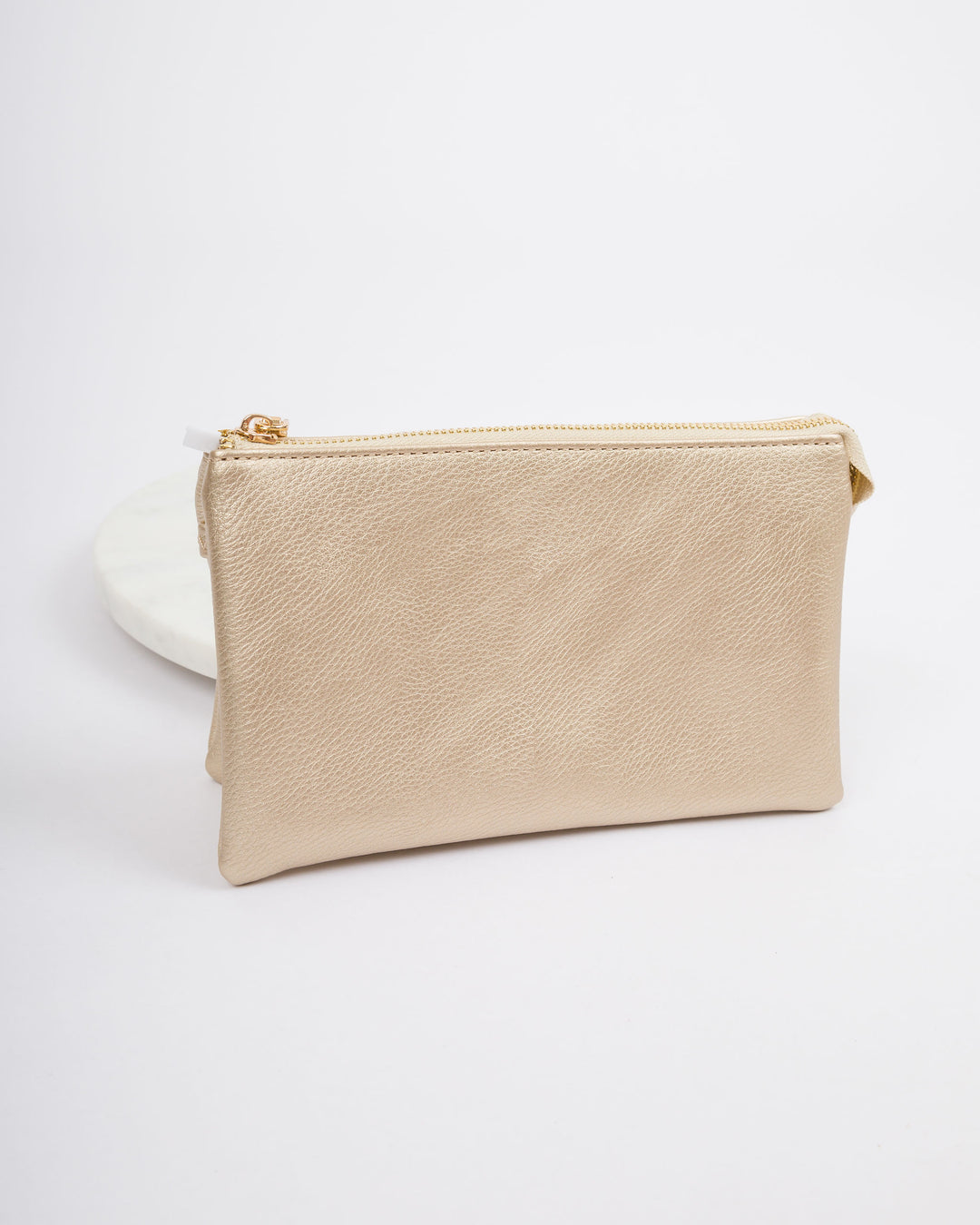 Riley Vegan Crossbody - Lt Gold