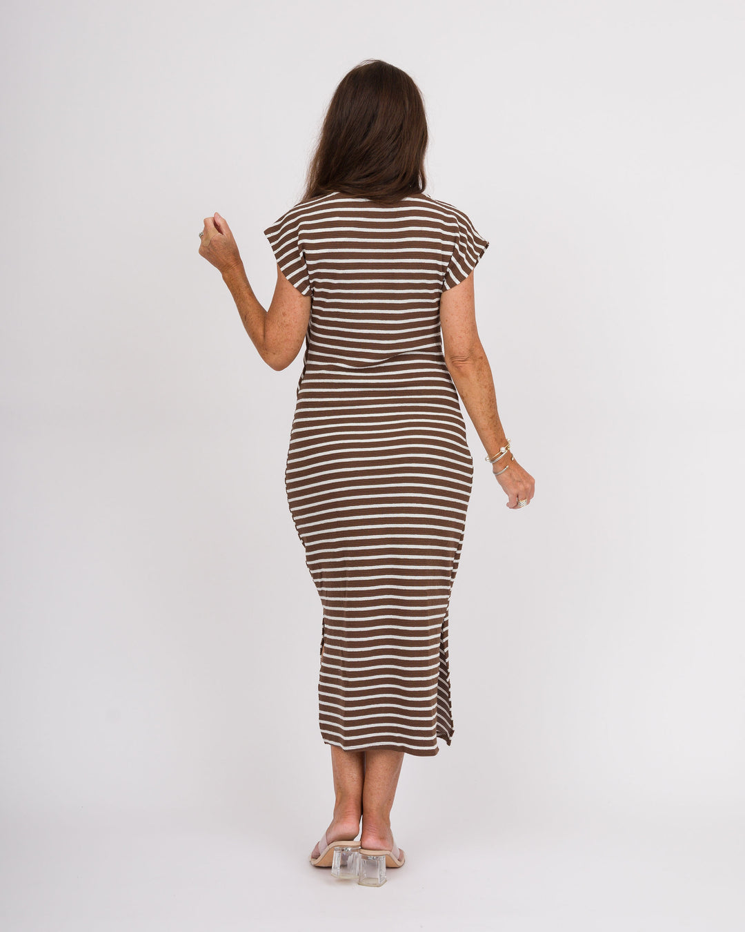Jillian Striped Midi Dress