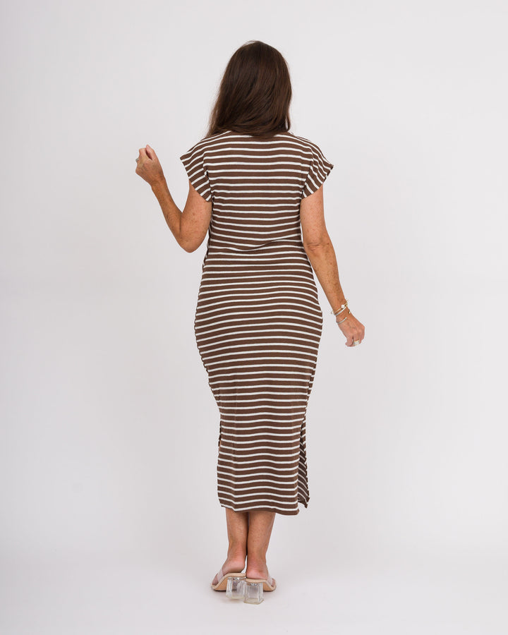Jillian Striped Midi Dress