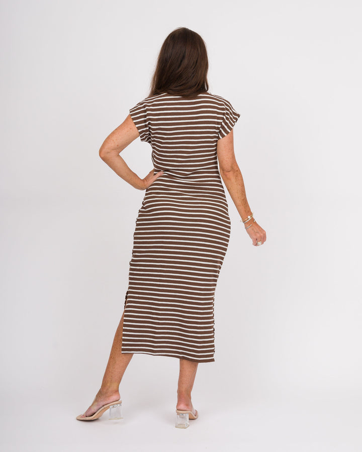 Jillian Striped Midi Dress