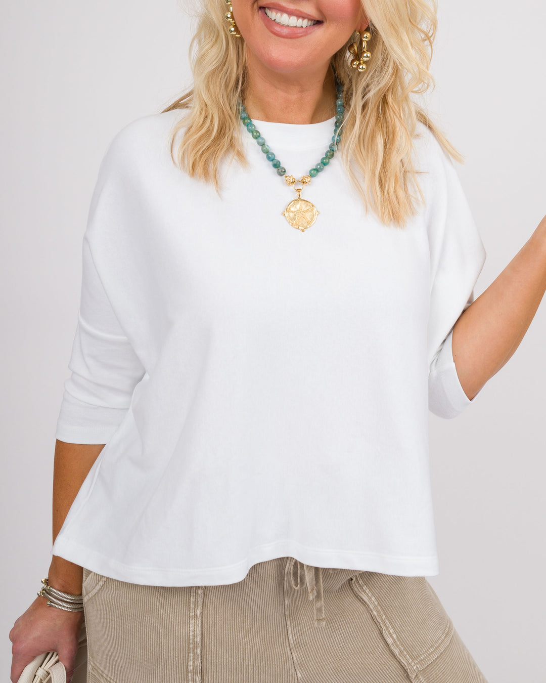 Kaira Boxy Crew - White