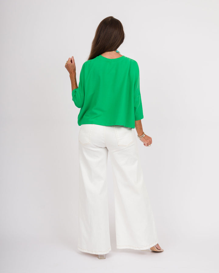 Kaira Boxy Crop Top - Plant