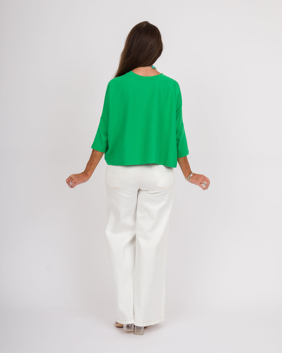 Kaira Boxy Crop Top - Plant