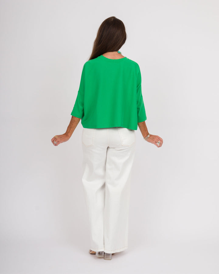 Kaira Boxy Crop Top - Plant