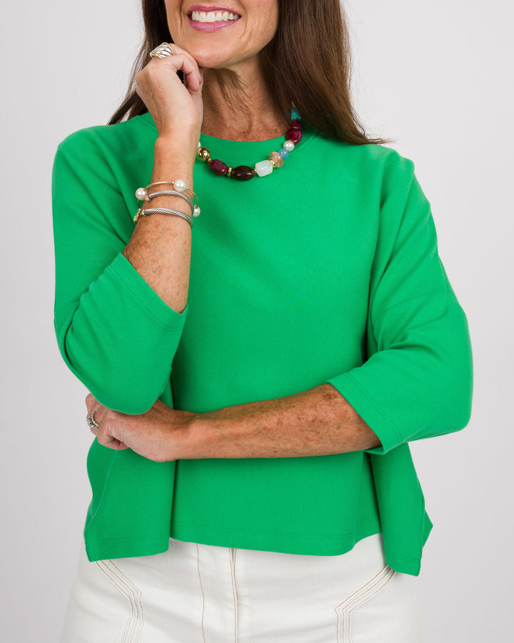 Kaira Boxy Crop Top - Plant