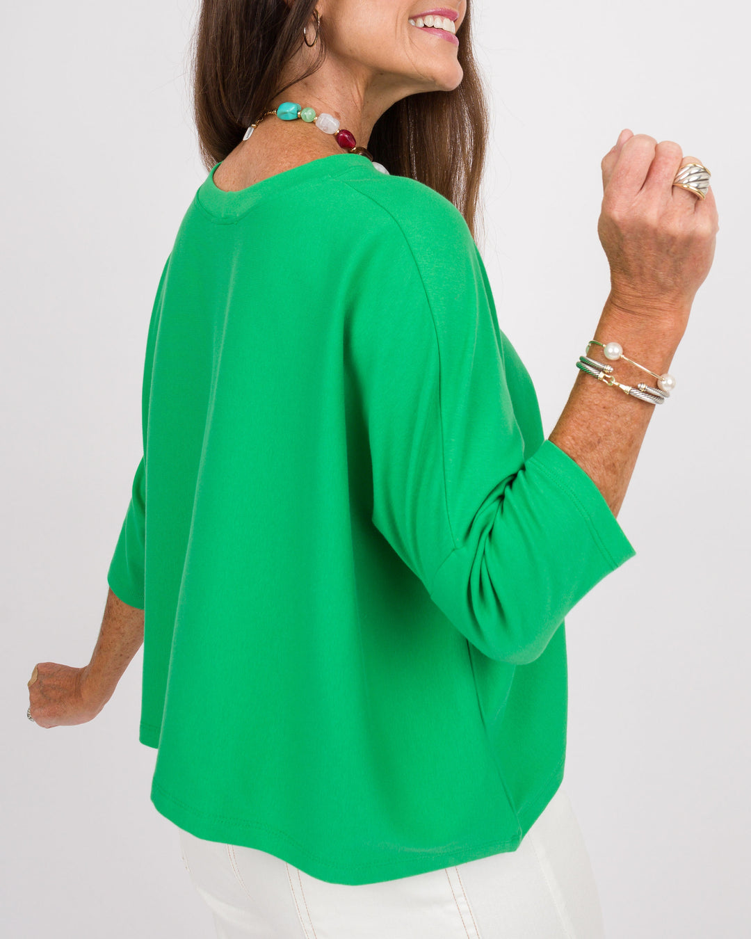 Kaira Boxy Crop Top - Plant