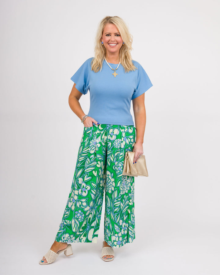 Angel Crew Neck Top Periwinkle