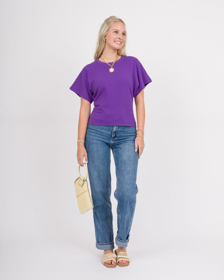 Angel Crew Neck Top - Purple