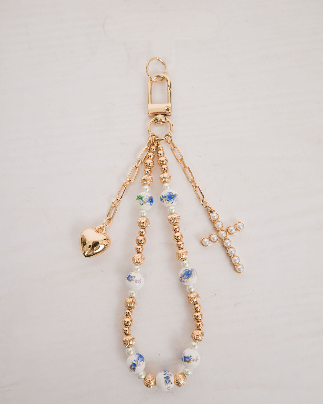 Bag Charm - Cross and Heart
