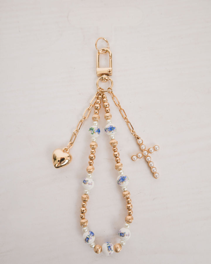 Bag Charm - Cross and Heart