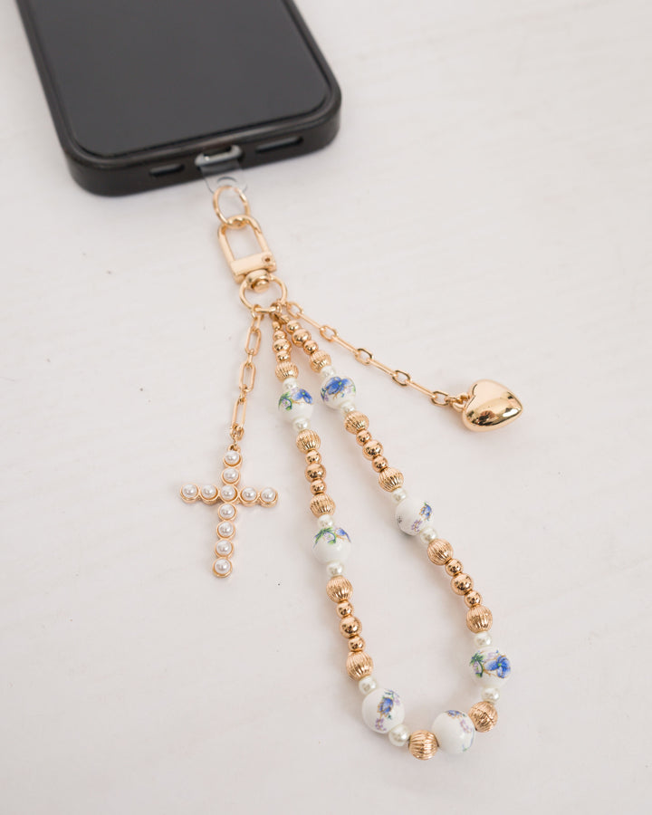 Bag Charm - Cross and Heart