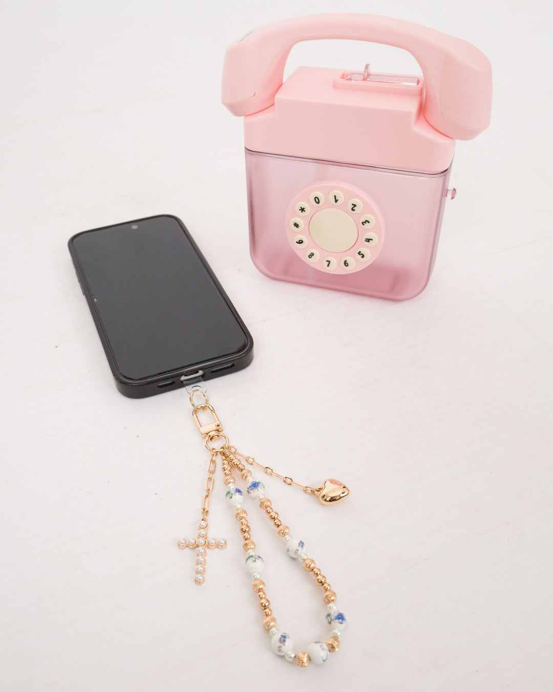 Bag Charm - Cross and Heart