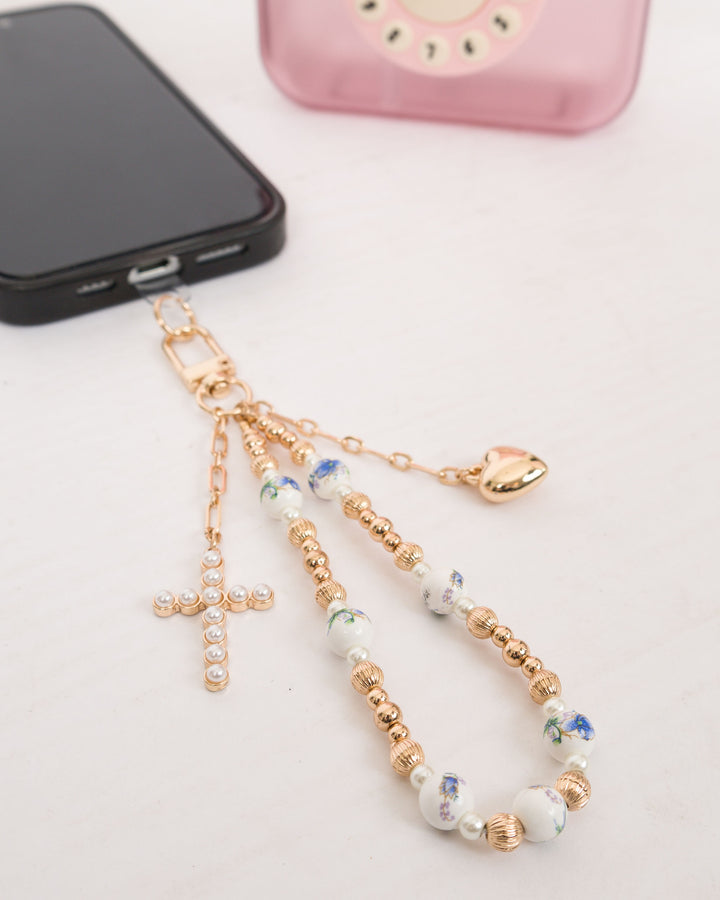 Bag Charm - Cross and Heart
