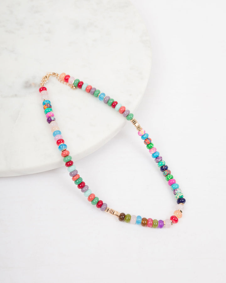 Multi-Colored Bead Necklace