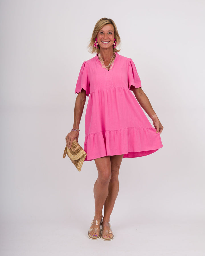 Roanna Babydoll Dress - Peony