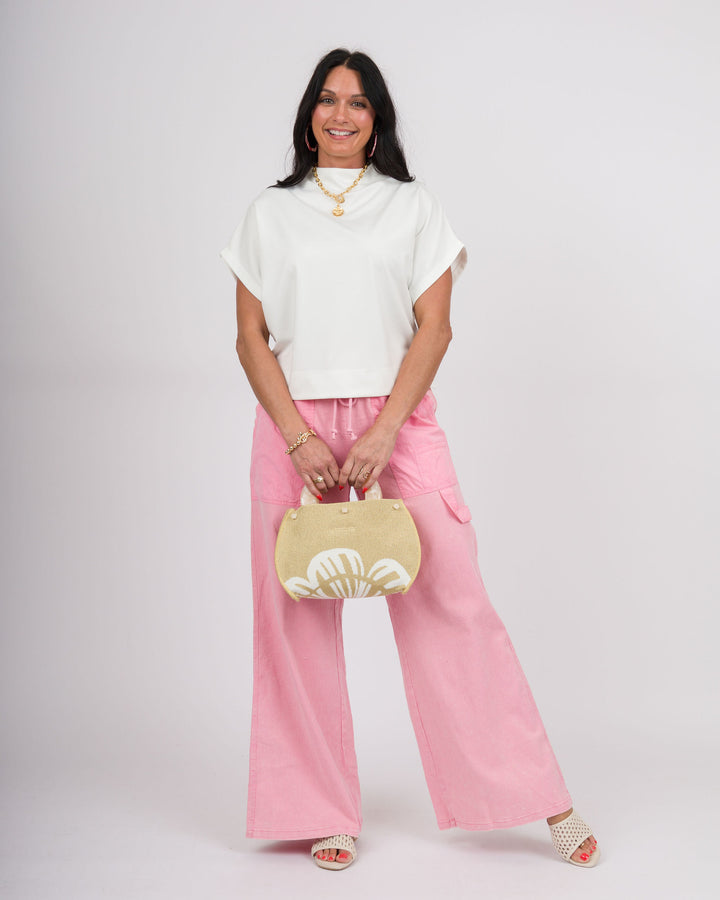 Pink Mineral Washed Pants