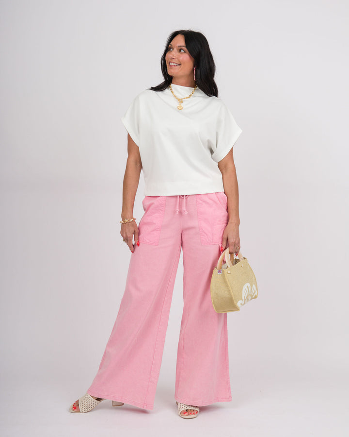 Pink Mineral Washed Pants