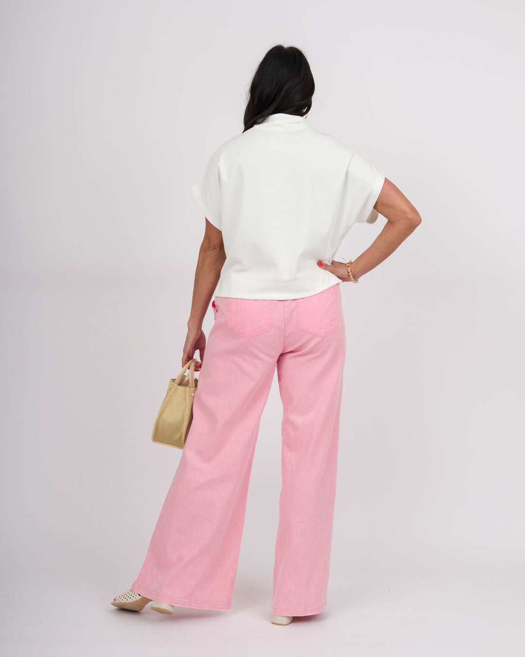 Pink Mineral Washed Pants
