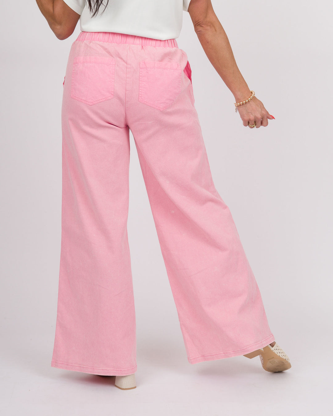 Pink Mineral Washed Pants