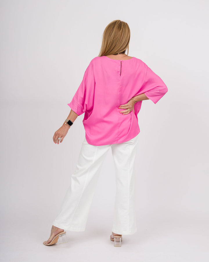 Bubble Pink 3/4 Sleeve Blouse