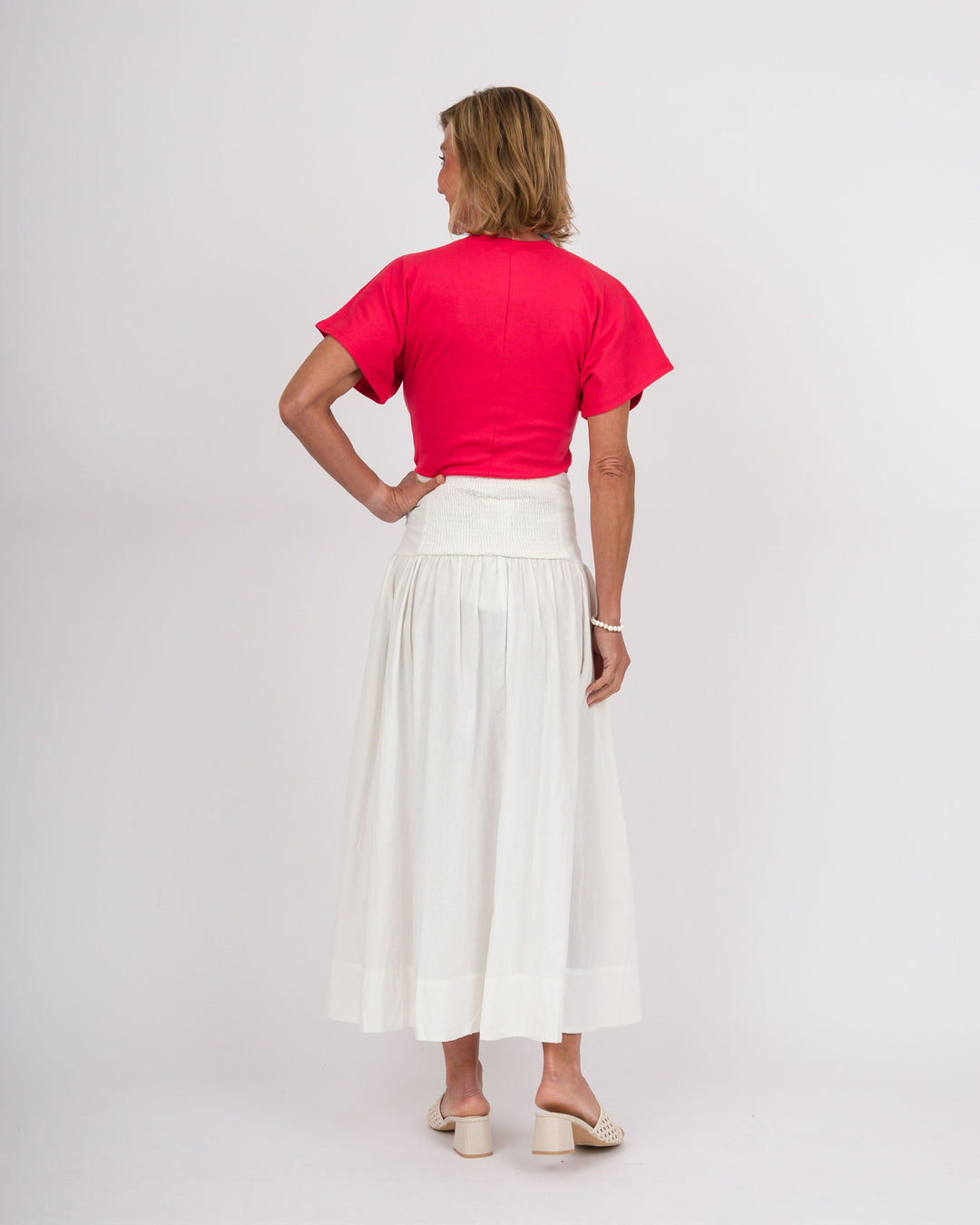 Maxi Skirt with Tie Waist - Off-White