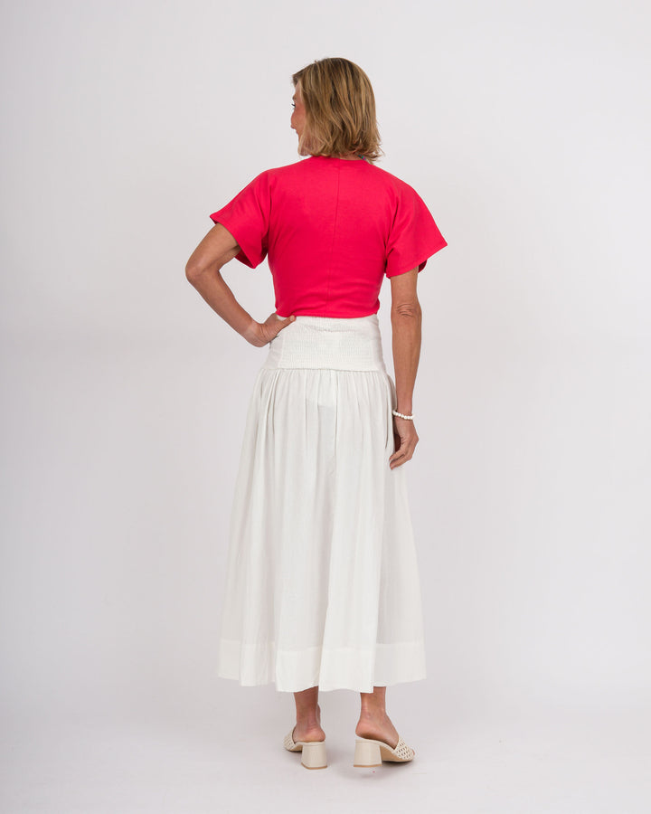 Maxi Skirt with Tie Waist - Off-White