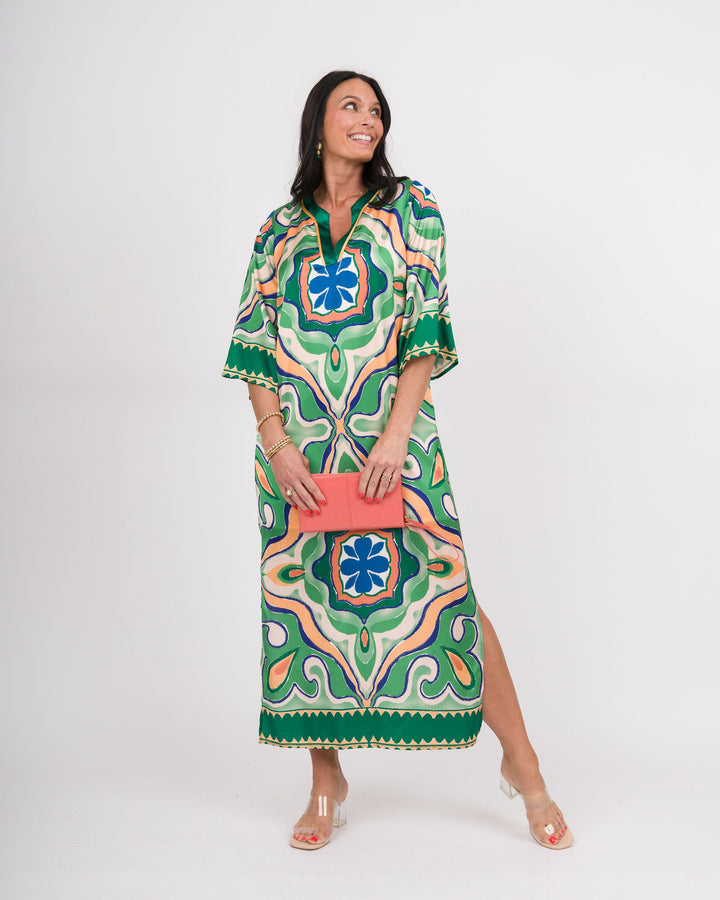 Moroccan Tile Maxi Dress