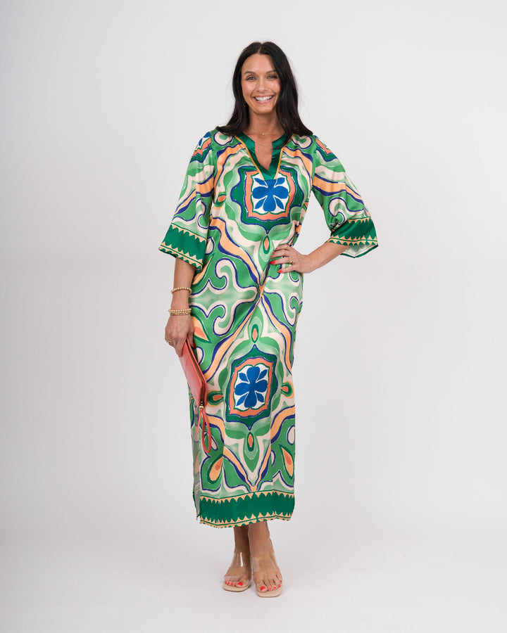 Moroccan Tile Maxi Dress