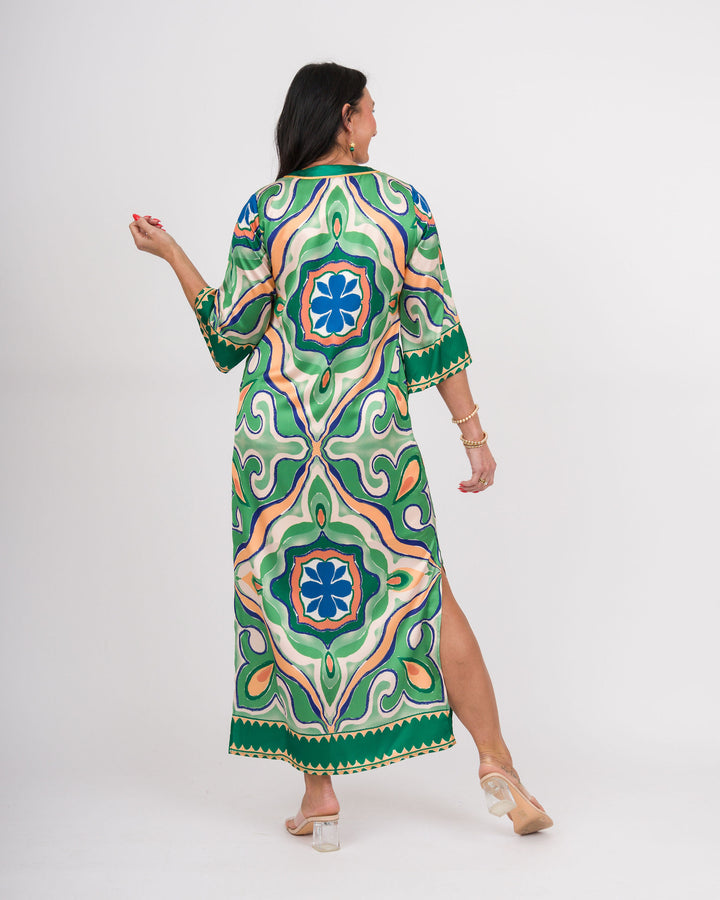 Moroccan Tile Maxi Dress