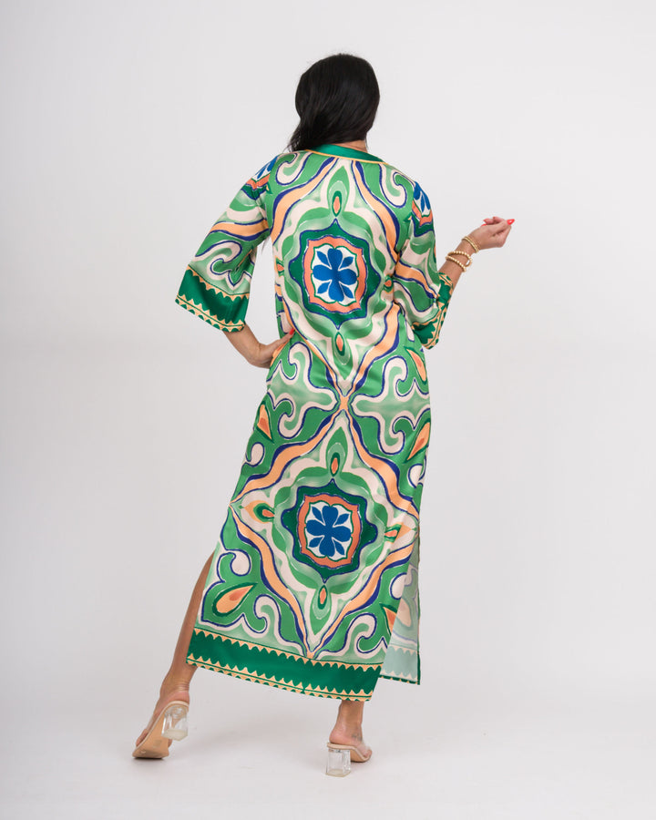 Moroccan Tile Maxi Dress