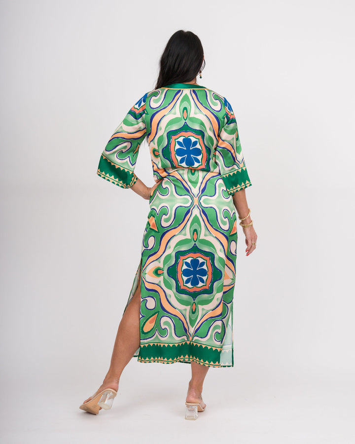 Moroccan Tile Maxi Dress