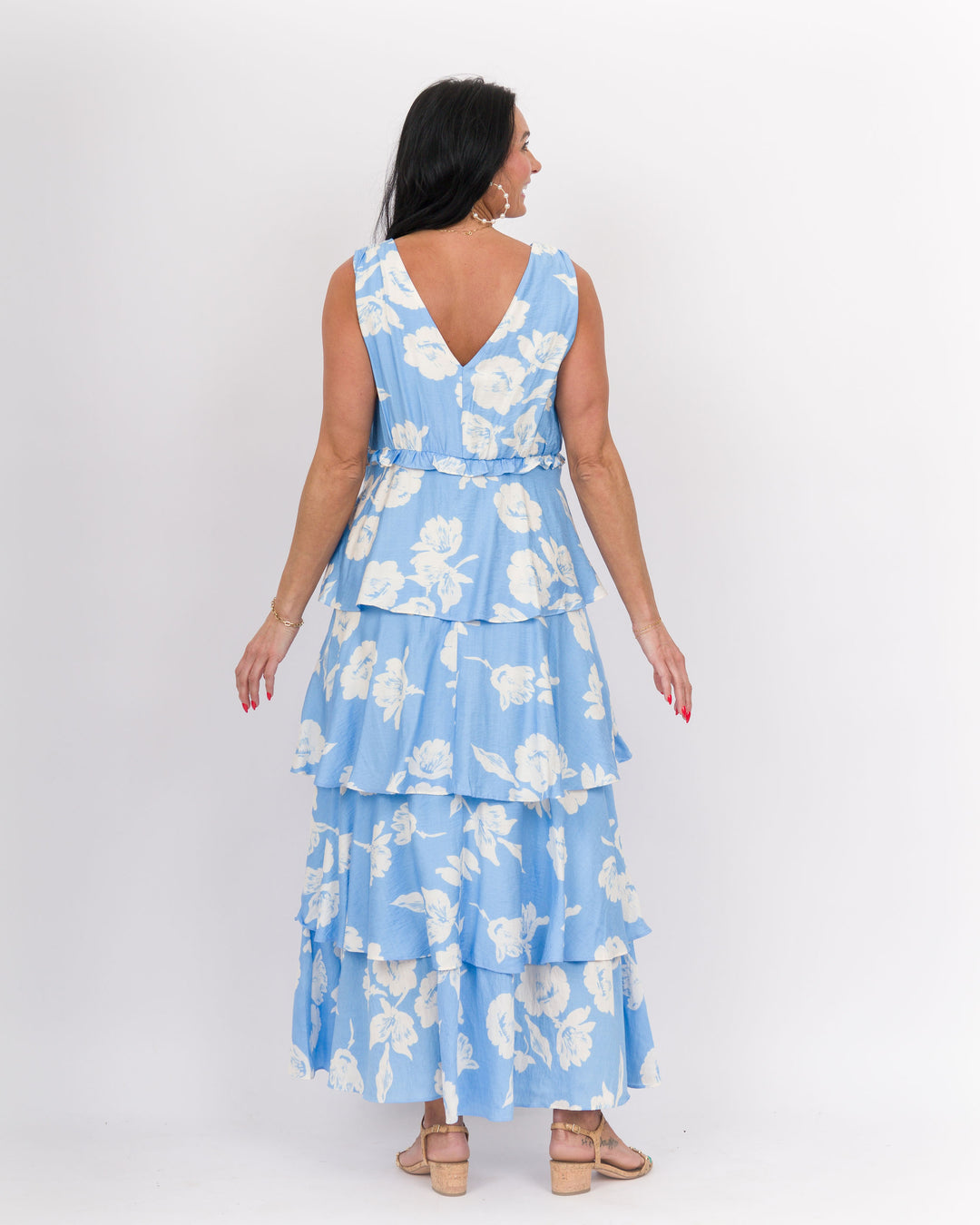 THML Lorraine Maxi Dress Light Blue