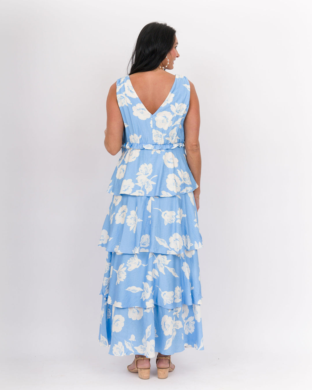 THML Lorraine Maxi Dress Light Blue