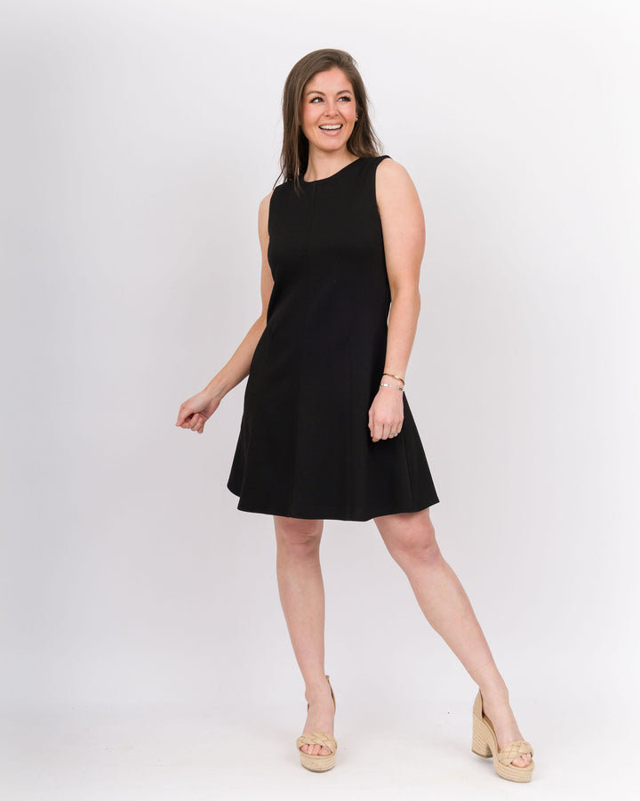 Butter Modal Flared Dress- Black