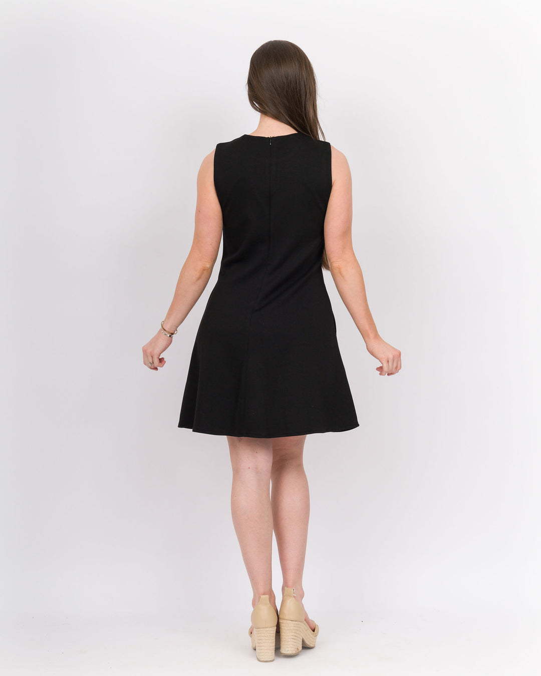 Butter Modal Flared Dress- Black