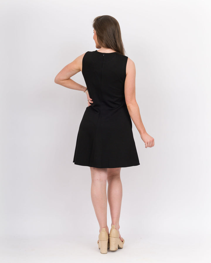 Butter Modal Flared Dress- Black