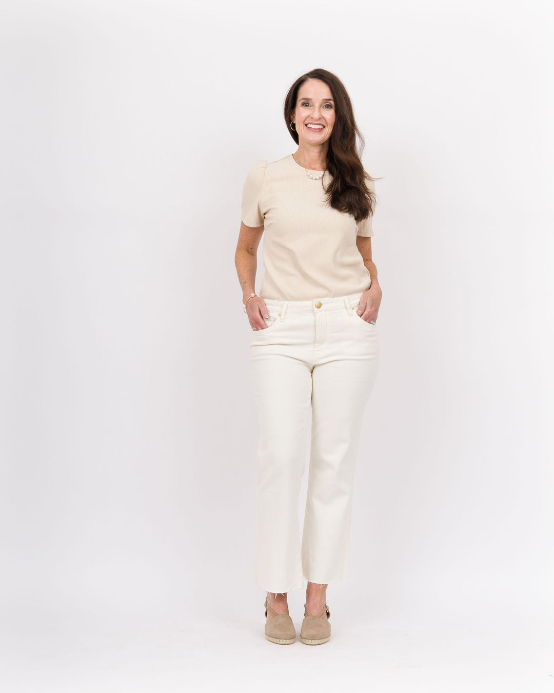 Esqualo Crinkle Top Lt Sand