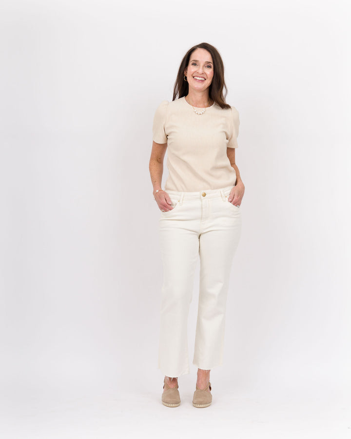 Esqualo Crinkle Top Lt Sand