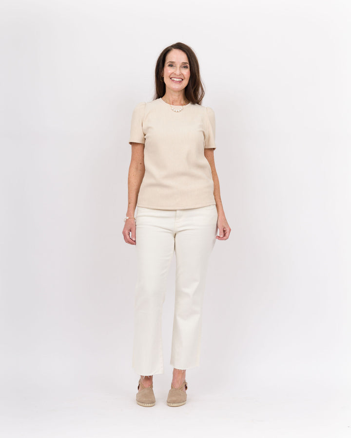 Esqualo Crinkle Top Lt Sand