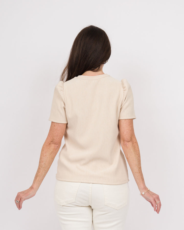 Esqualo Crinkle Top Lt Sand