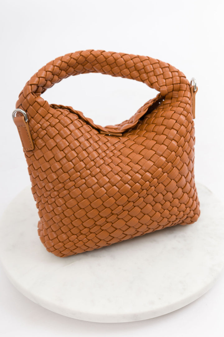 Small Woven Pocketbook Camel