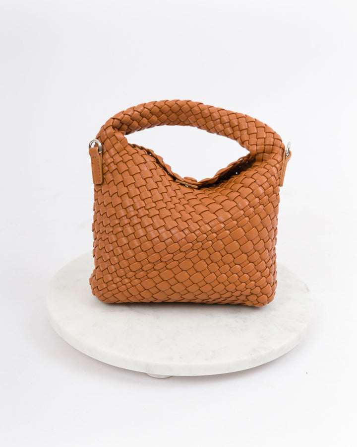 Small Woven Pocketbook Camel