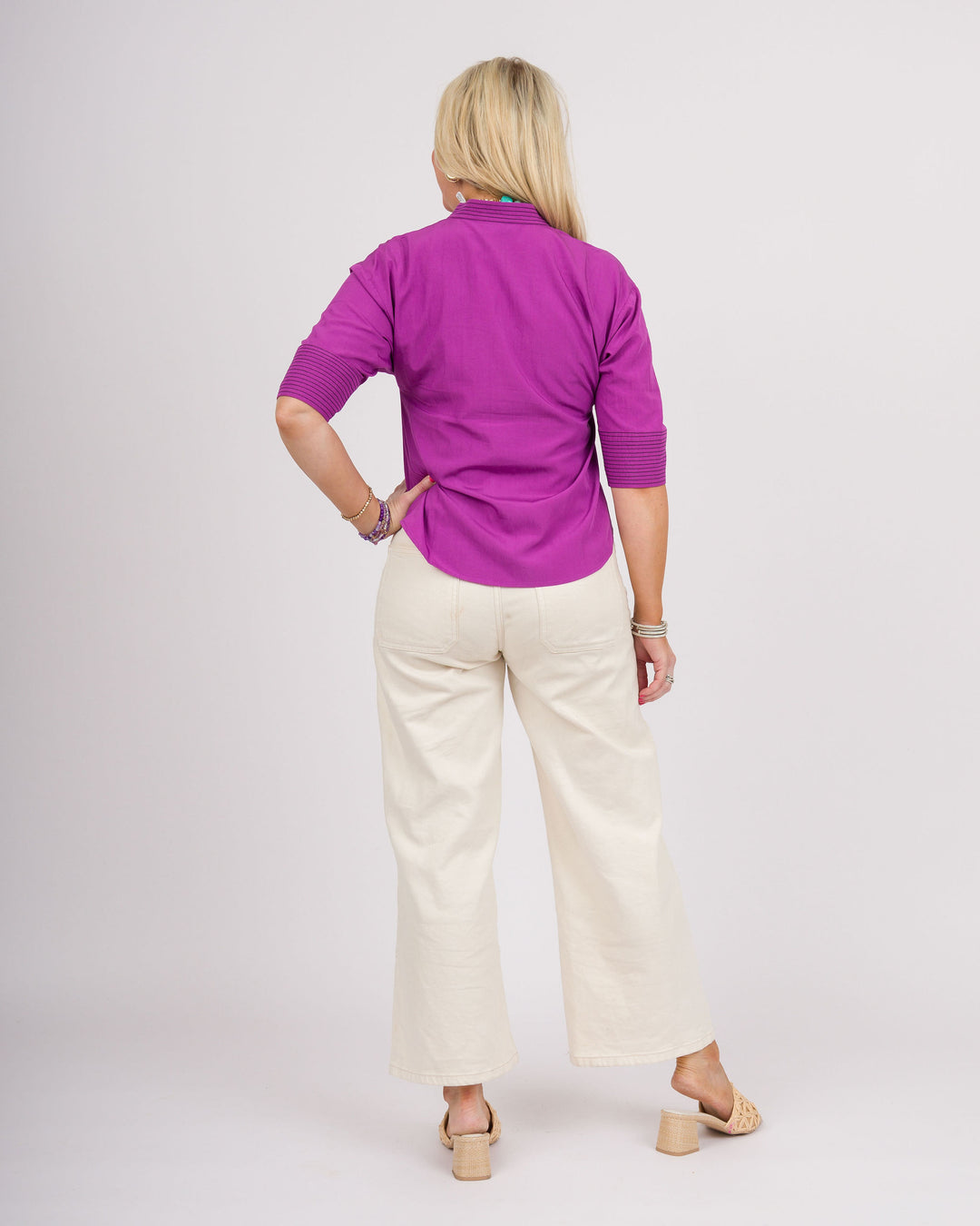 Viola Contrast Stitch Top