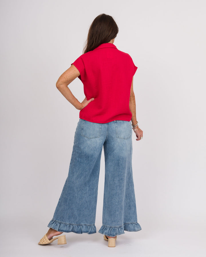 Ross Red Sleeveless Top