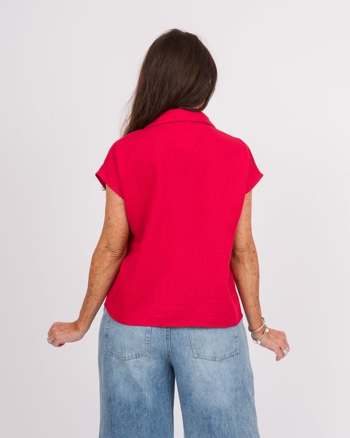 Ross Red Sleeveless Top