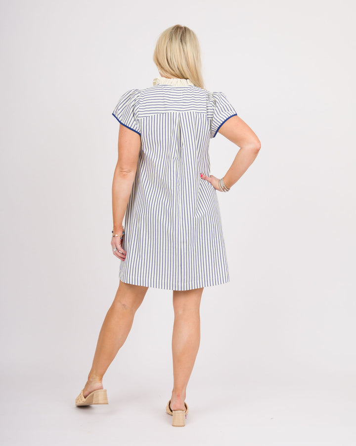 Bethania Dress - Blue Stripe