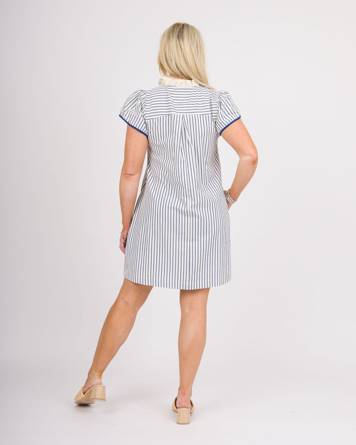 Bethania Dress - Blue Stripe