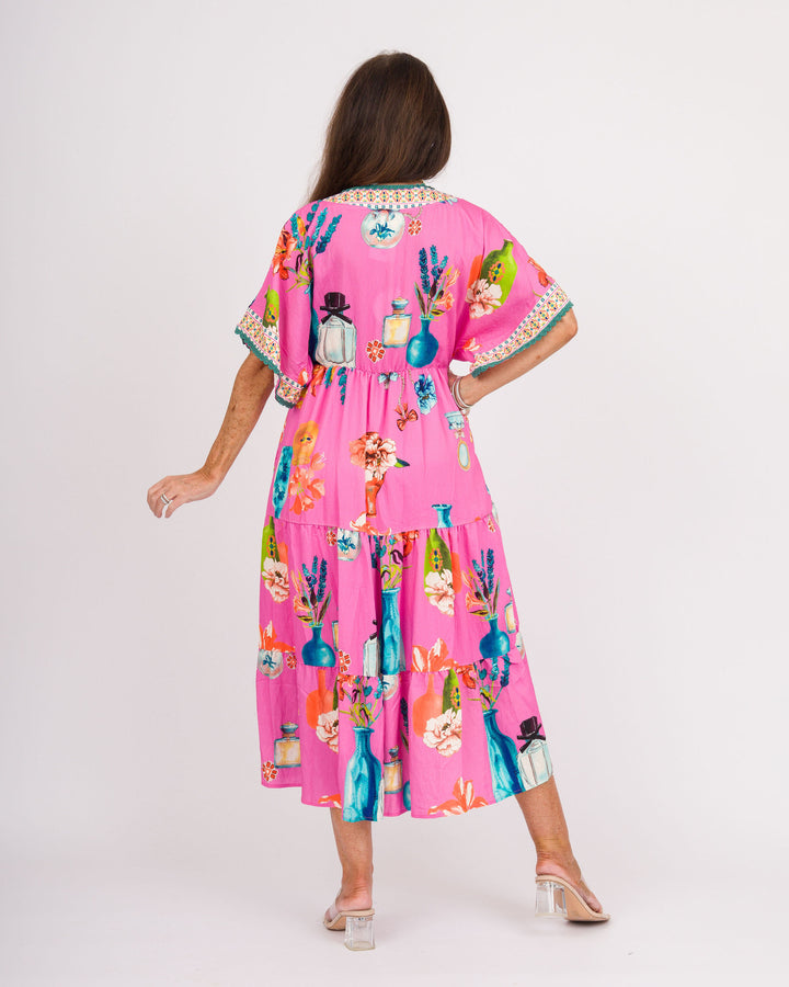 Jacinda Midi Dress - Peony