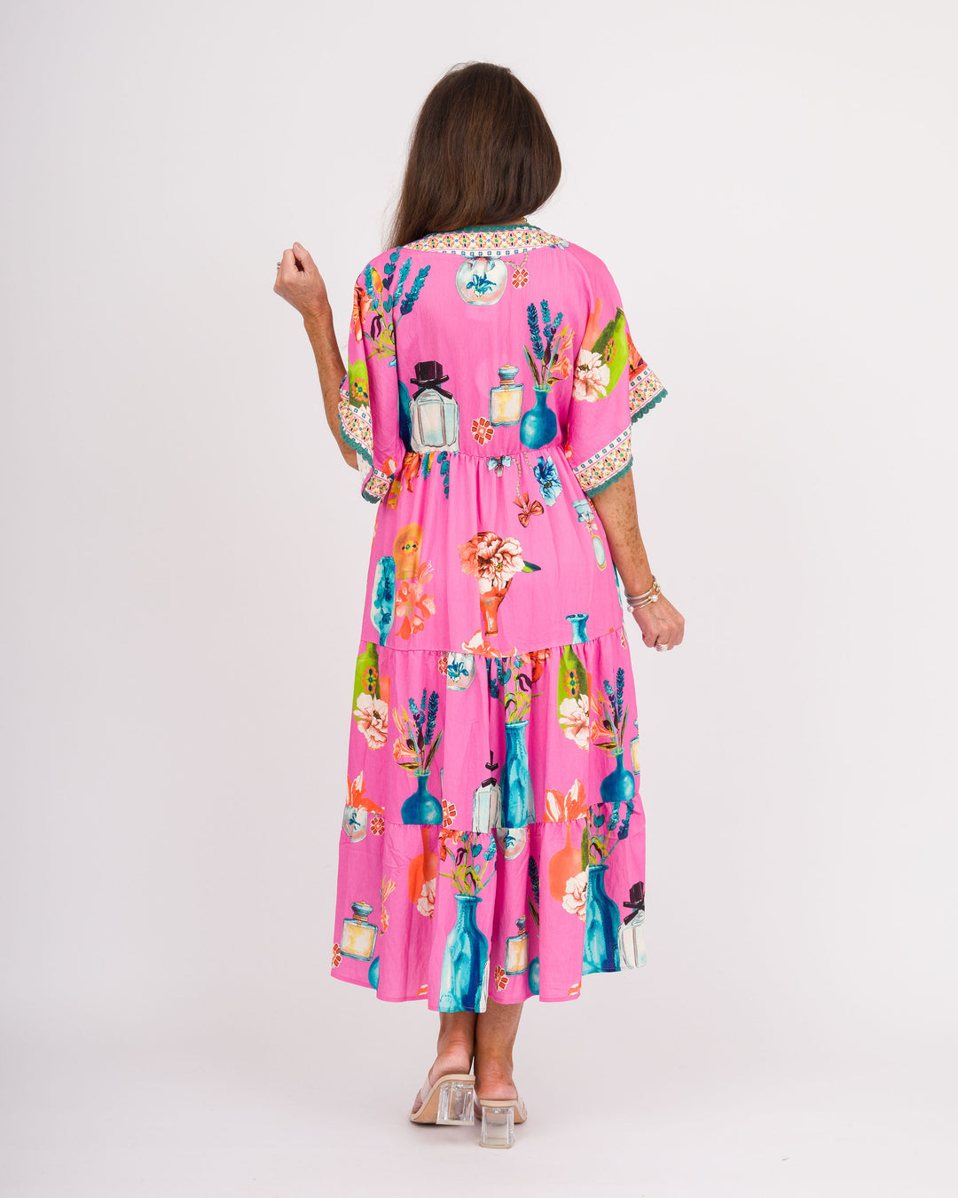 Jacinda Midi Dress - Peony